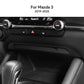 Center console USB panel trim protection in suede