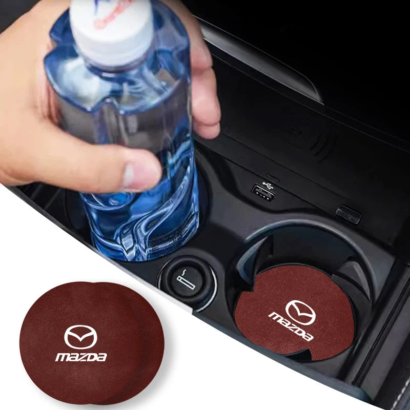 2PCS Car Coaster Cup Holder Anti-slip Accessories For Mazda Axela Atenza 6 3 5 2 CX5 CX7 CX9 CX30 RX8 MX5