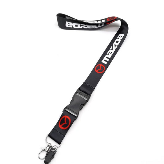 Tour de cou clés badge téléphone noir logo Mazda édition lanière tous modèles - Mazdrive