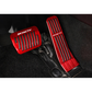 Aluminum brake, accelerator and footrest pedal covers for automatic transmission