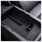 Center armrest organizer with shallow non-slip mat